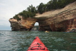 Kayaking along the Pictured Rocks National Lakeshore